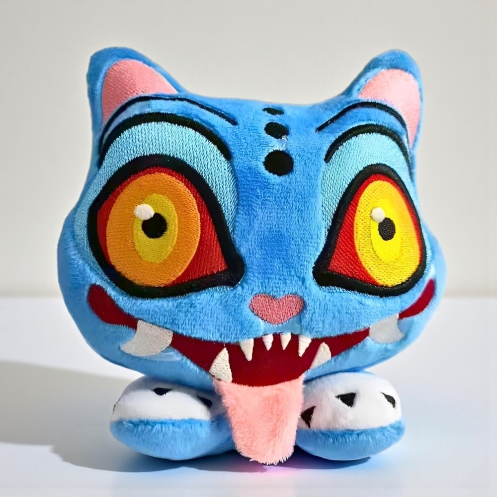 K-Pop Demon Hunters Plush Derpy Blue Tiger Stuffed Animal Kpop Christmas Gift - Picture 10 of 12